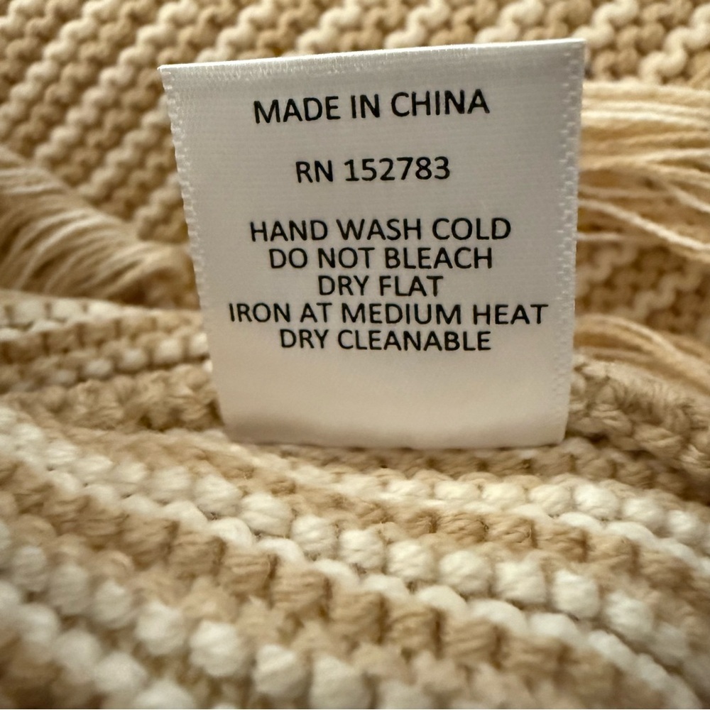 Anna Cate Blaise Ivory Knit Fringe Skirt Size L NWT - Picture 7 of 10
